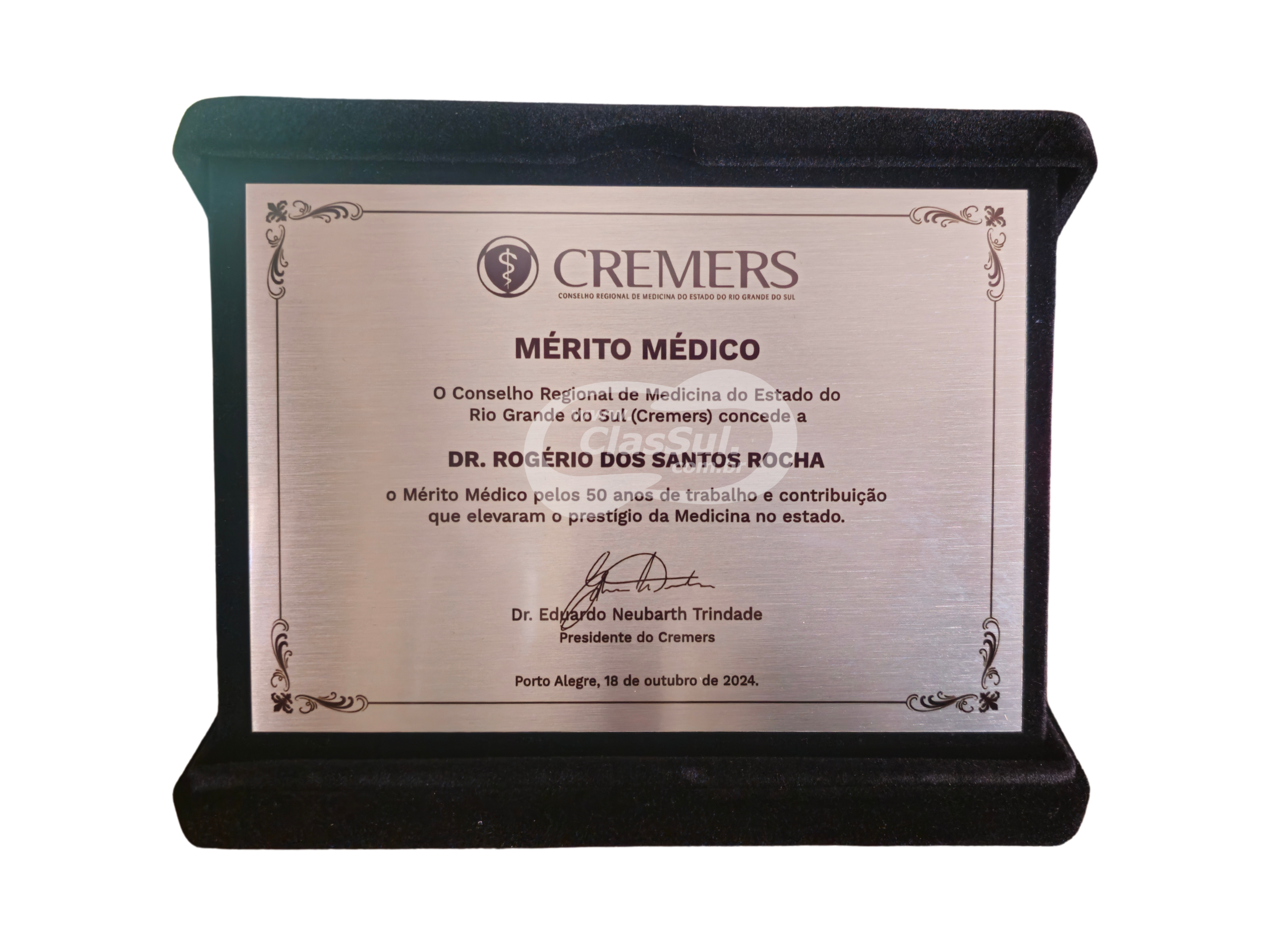 Placa de Homenagem Premium